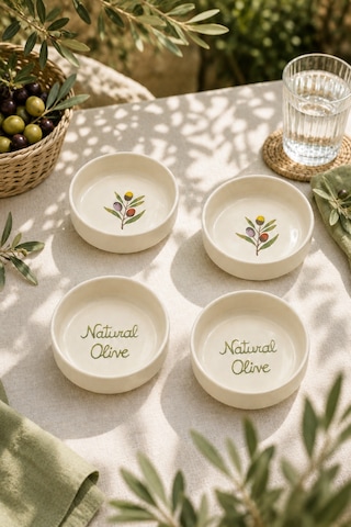 Oliva 4 Parça 13 Cm Seramik Çerezlik & Sosluk Kase Kahvaltılık Sunumluk Beyaz Oliva 4 Parça 13 Cm Seramik Çerezlik & Sosluk Kase Kahvaltılık Sunumluk Beyaz