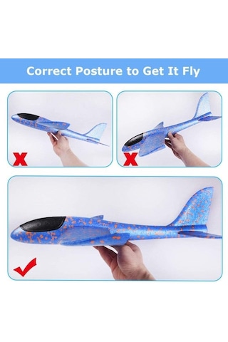 C9 Elden Fırlatma Mavi Planör Uçak Epp Planör Köpük Uçak