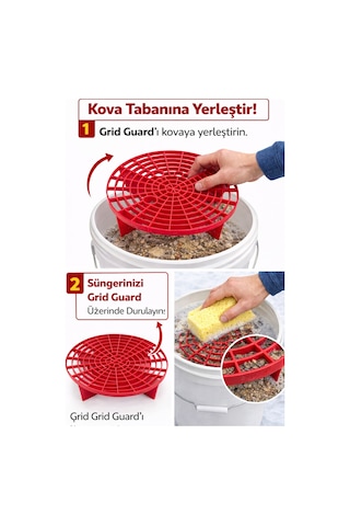Kova Filtresi Tüm Kovalara Uyumlu Amerikan Kovalar Dahil Kum Çakıl Çamur Filtreli Grid Guard