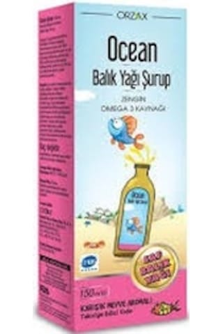 Ocean Balık Yağı Şurup Karışık Meyve Aromalı 150 ML 2 Adet