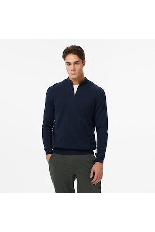 Nautica Erkek Lacivert Classic Fit Kazak Düz S57104t Lacivert