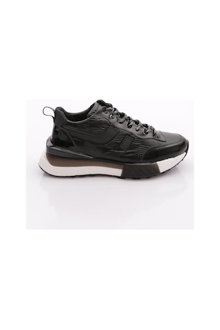Dgn 18344 Erkek Bağcikli Spor Ayakkabi Siyah Rugan Siyah