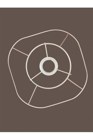 Dalgalı Avize Teli , İskeleti 35 20 Cm Beyaz Statik Boyalı Duy Takımı Dahil Beyaz