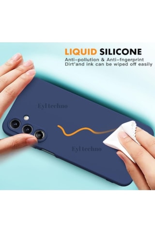 Samsung Galaxy Uyumlu A36 5g Kılıf Renkli Yumuşak Silikon Kapak Ekran Koruyucu Cam 9h Temperli -lacivert Lacivert
