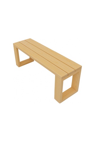 El Yapımı Ahşap Bank 80x30x43 Cm Masif Ahşap Oturma Bankı, Dekoratif Dış & İç Mekan Kullanımı Ekru