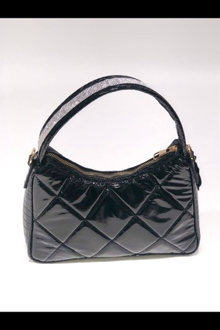 Sentt Deri Rugan Taşlı El Çantası