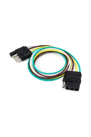 Moveevo 4-pin Düz Şarj Kutulu Trailer Bağlantı Kablosu - Abs + Bakır, Su Geçirmez, 18 4awg, 6-24v, Tır Ve Treylerler İçin