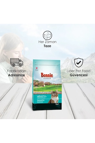 Bonnie Somonlu Yetişkin Kedi Maması 1,5 Kg X 2 Adet