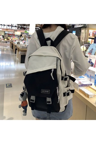 Xindoker Genç Kızlar İçin Şık Ve Büyük Kapasiteli Sırt Çantası - Laptop Ve Okul Eşyaları İçin Beyaz