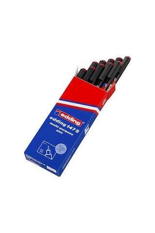 Edding 147s Asetat Kalemi 10'lu Paket Kırmızı