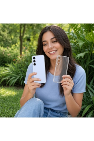 Samsung Galaxy S25 Fe İle Uyumlu Kılıf Şeffaf Kamera Korumalı 3d