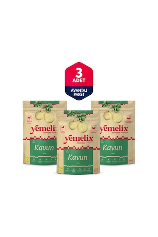 Freeze Dried 3'lü Avantaj Paketi Kavun Kuru Meyve Cipsi - Dondurularak Kurutulmuş Kavun 15gx3 15 G