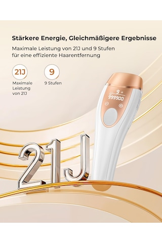 Soğutma Fonksiyonlu Ipl Cihazı Epilasyon, Kadın Ve Erkekler İçin 21j Lazer Epilasyon, 9 Seviye, 999.900 Flaş, Vücut, Koltuk Altı Ve Bikini Bölgesi İçin