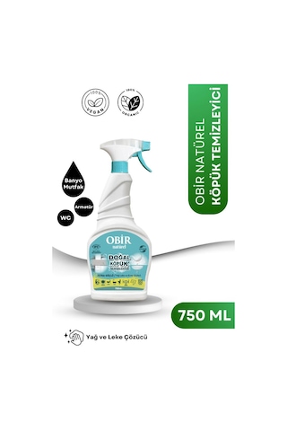 Obir Naturel Köpük Temizleyici - Doğal İçerikli, Çok Amaçlı Temizlik 750 Ml Tekli