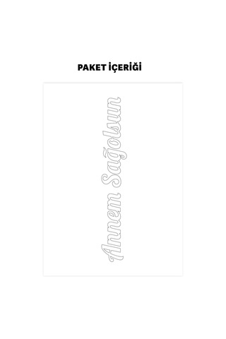 Beyaz Annem Sağolsun Araç Sticker 21x29 Cm, Oto Sticker, Araba Sticker