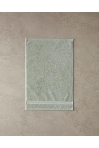 English Home Shiny Stripe Pamuklu Yüz Havlusu Seti Su Yeşili Yeşil