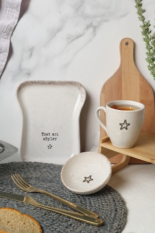 Tost Kahvaltı Takımı 3 Parça 22499-22507 Krem