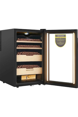Quantoro Qcc-8 Elektronik Nemlendirme & Soğutmalı Siyah Puro Dolabı - Qtr-008