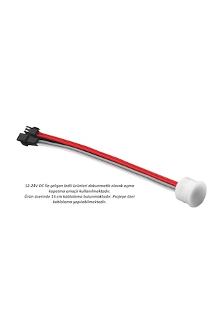 Gömme On-off Dokunmatik Sensör Kılavuz Ledli - Beyaz