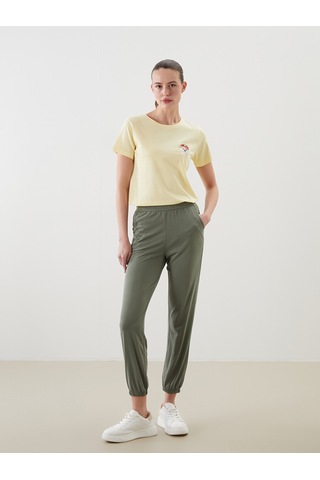 Lcwaıkıkı Classic Haki Beli Lastikli Kadın Jogger Eşofman Altı