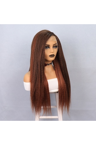 Kızıl Kahve Yaki Afro Peruk - Elm-01-582326 Renkli