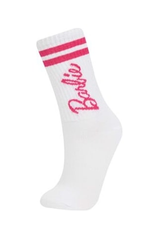 Defacto Kız Çocuk Barbie 2li Pamuklu Uzun Çorap D1728a8nskr1 Çok Renkli