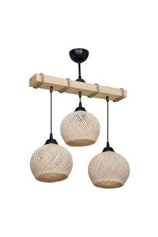 Modelight Aspen Krem Yumak Toplu 3 Lü Avize Krem