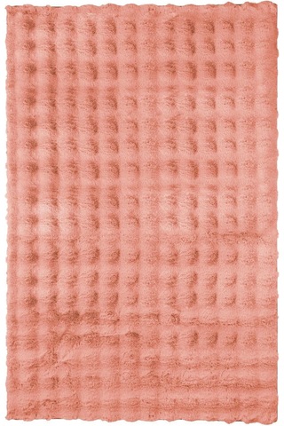 Aries Home Tavşan Tüyü Yumuşak Keçeleşmez Dekoratif Bubble İthal Kalite Post Halı Pembe
