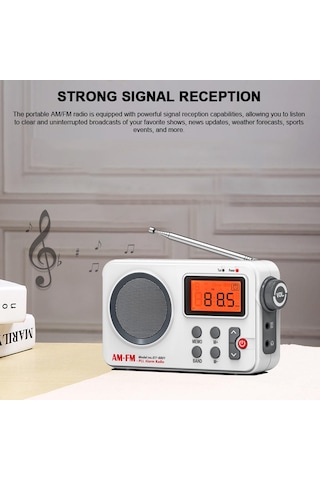 Springsun Taşınabilir Am/fm Radyo Lcd Ekranlı Stereo Radyo Pil Ve Usb İle Çalışır