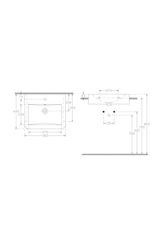 İsvea - Semi Mobilya Uyumlu Lavabo 58 Cm Beyaz - 10sq50058sv 1466841
