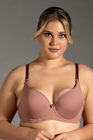 New Bra Kadın Yumuşak Kaplı B Kap Balenli/telli Emzirme Lohusa Sütyeni - Capucino Açık Kahverengi