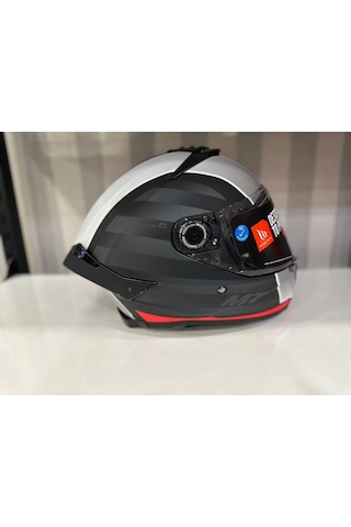 Mt Helmets Mt Thunder 4 Sv Tears B5 Motosiklet Kaskı Mat Siyah - Kırmızı