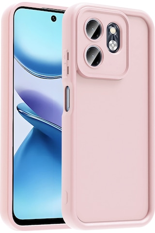 İnfinix Smart 9 Kılıf Kamera Korumalı Zore Ananas Kapak Pembe