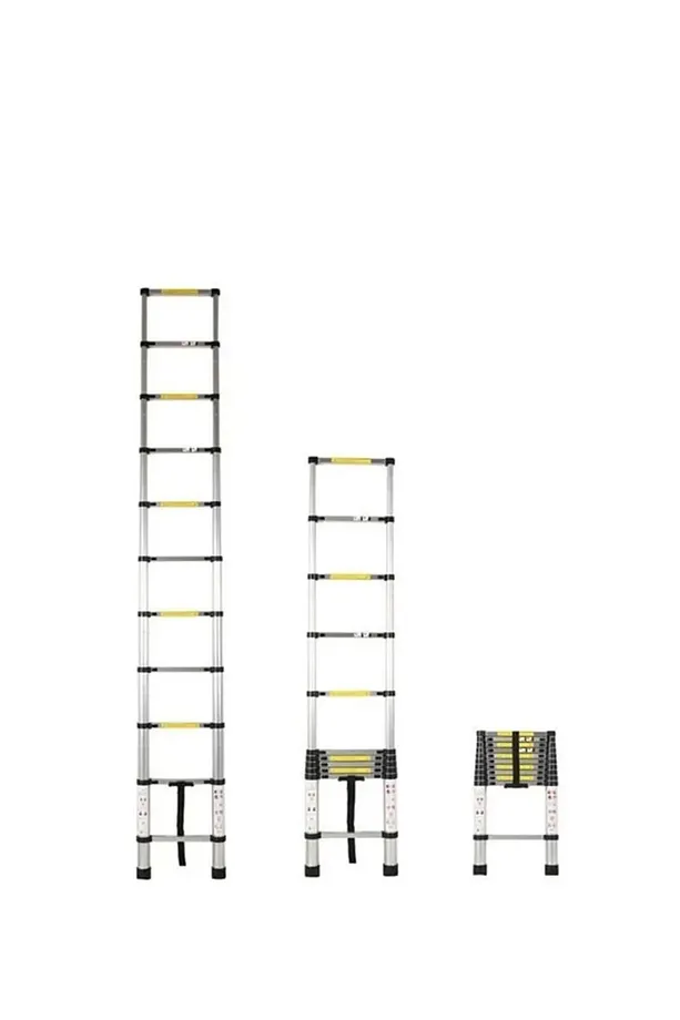 Asil Özel Seri Teleskopik Alüminyum Merdiven 2.6m 150 Kg En131 Sertifikalı Katlanır Sürgülü Uzayan Merdiven 1 Adet