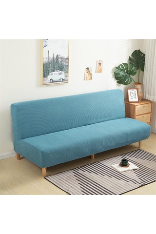 Qingmipy Esnek Koltuk Kılıfı - Çocuk Ve Evcil Hayvan Dostu, Polar Kumaş, Kolçaksız, A8 Renk, M Boy 160-190cm Mavi