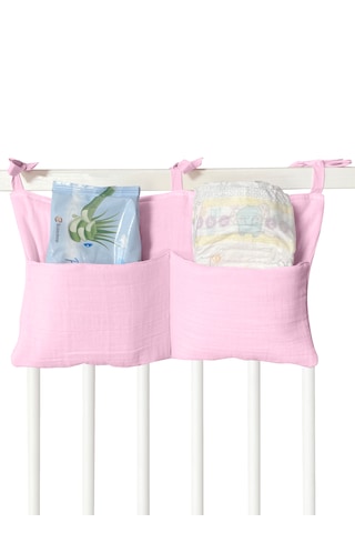 Bebek Beşik Yanı Organizer 2 Cepli Pratik Organizer Pembe