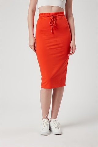 Mercan Rengi Beli Lastikli Spor Kalem Etek