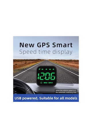 Padalink Araç Hud Göstergesi: Gps Hız, Yön, Zaman Ve Yorgunluk Alarmı İle Güvenli Sürüş