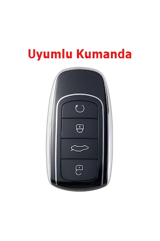 Chery Tiggo 8 Omoda 5 Tiggo 7 Uyumlu Anahtar Kumanda Kılıfı Oto Anahtarlık Siyah Gold