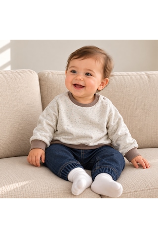 Bebe Bebek Sweatshirt Açık Kahverengi