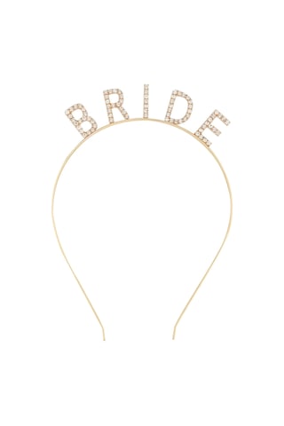 Altın Gold Renk Bekarlığa Veda Kristal Taş Bride Tacı İthal 16x10 Cm Diğer