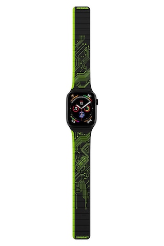 Watch 38mm Uyumlu Kordon Youngkit Technology Magnetik Tak Çıkar Silikon Strap Kayış Yeşil