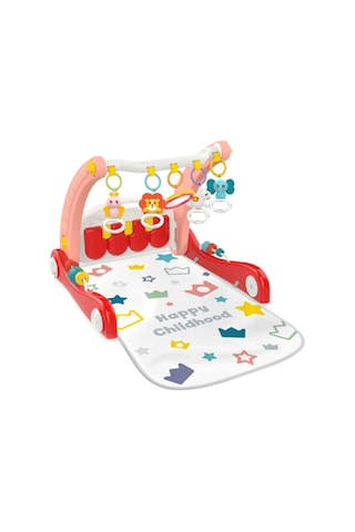 Babycim Aktivite Halısı & İlk Adım Arabası - Pembe