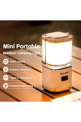West Biking Açık Taşınabilir Kamp Işık Usb Şarj Edilebilir Kompakt Mavi