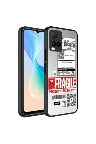 Kilifone - Vivo Y21s Uyumlu Kılıf Aynalı Desenli Kamera Korumalı Parlak Mirror Kapak - Fragile - T26837