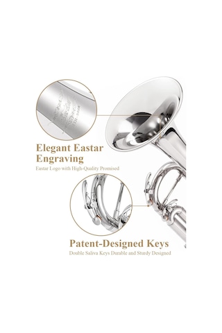 Eastar Etr-380n Standard Si Bemol Trompet Silver