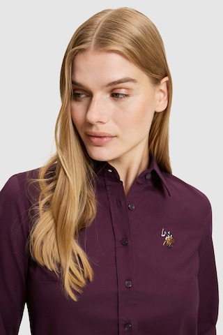 U.S. Polo Assn. Kadın Bordo Uzun Kollu Basic Gömlek 50329503-vr180 Dark Plum