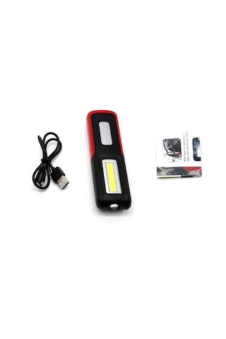 Mufunye Usb Şarjlı 3w Led Çalışma Lambası, 150 Lümen, 180 Döner Ayak, 360 Döner Kanca, Manyetik Taban, Araç Tamiri Ve Kamp Için Dayanıklı Işık Çok Renkli