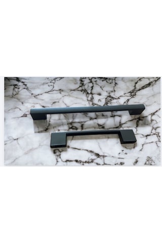 Trs Zamak Köprü Nergis 128 Mm 5 Adet Mat Siyah Vestiyer Çekmece Dolap Kulp Siyah Çift Delikli 128 Mm