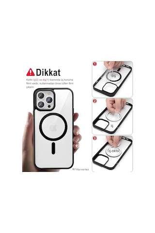İphone 15, Magsafe İle Uyumlu Güçlü Manyetik Kılıf, Şeffaf Sararmaz Arka Kapak, Gerçekçi Tuş Basım Hissi, Kaym Genel